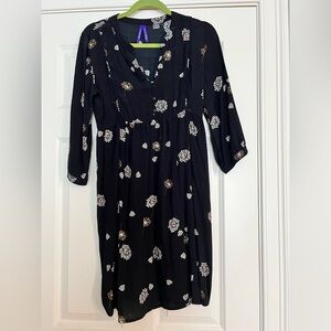 Seraphine Maternity Black Floral Dress